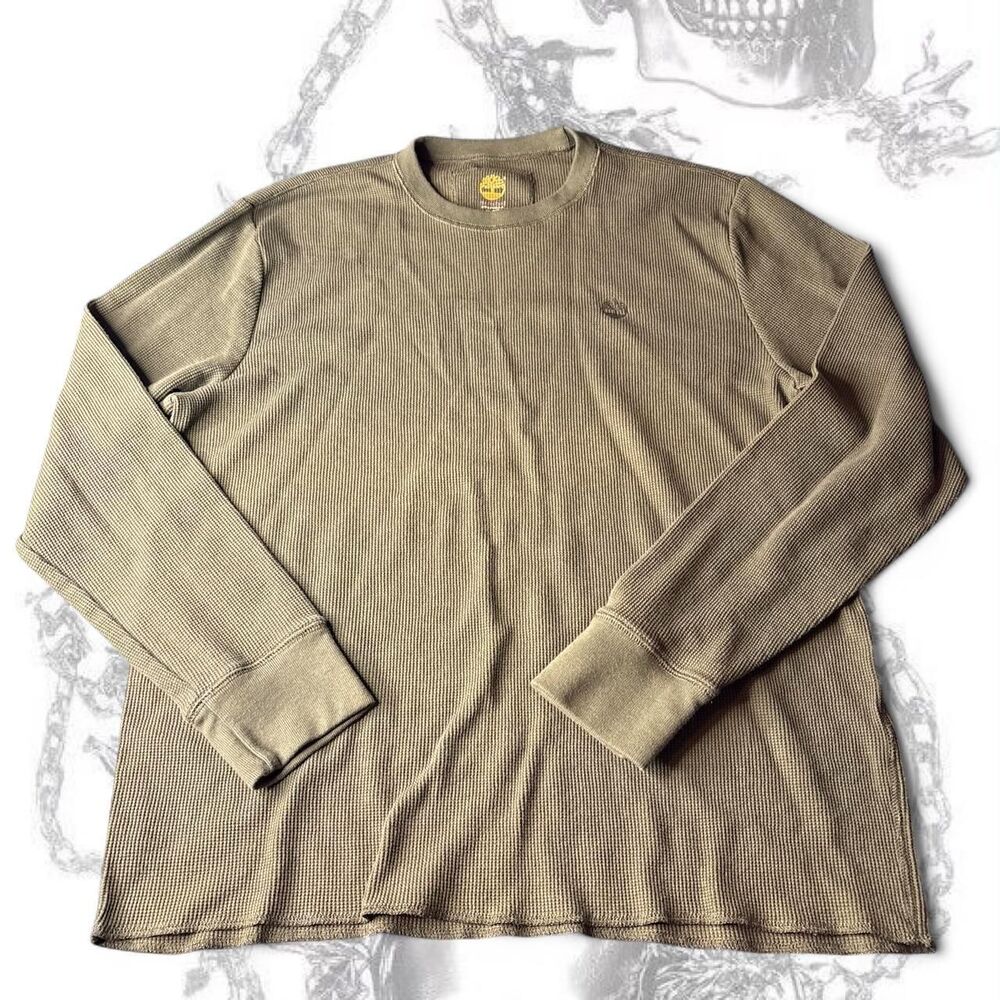 Timberland Men's Khaki and Green Shirt